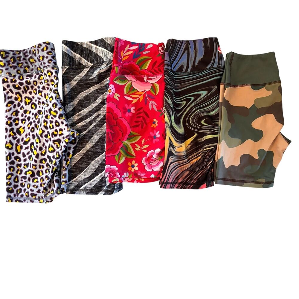 5 pair workout shorts Kali & Terez athletic yoga running medium